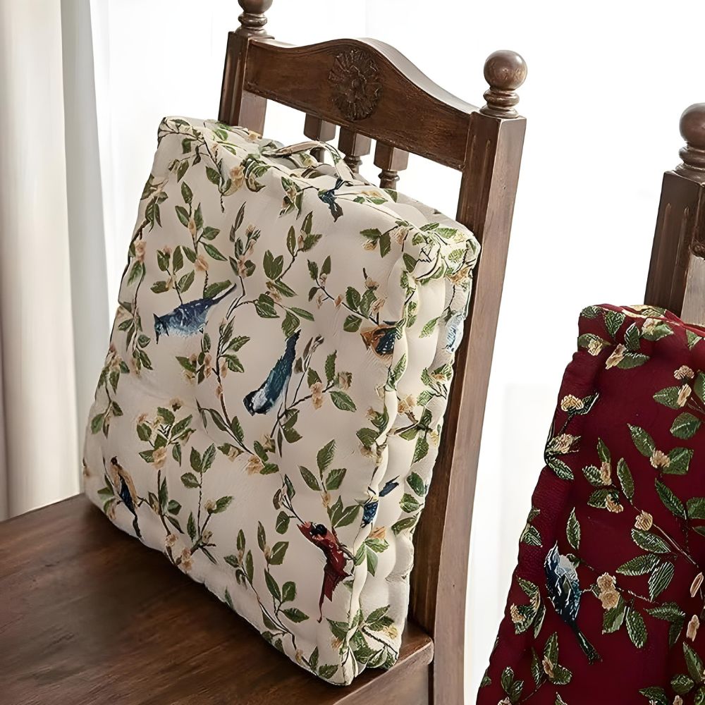 Fantasifull Fågel Blad Kudde Carvallo