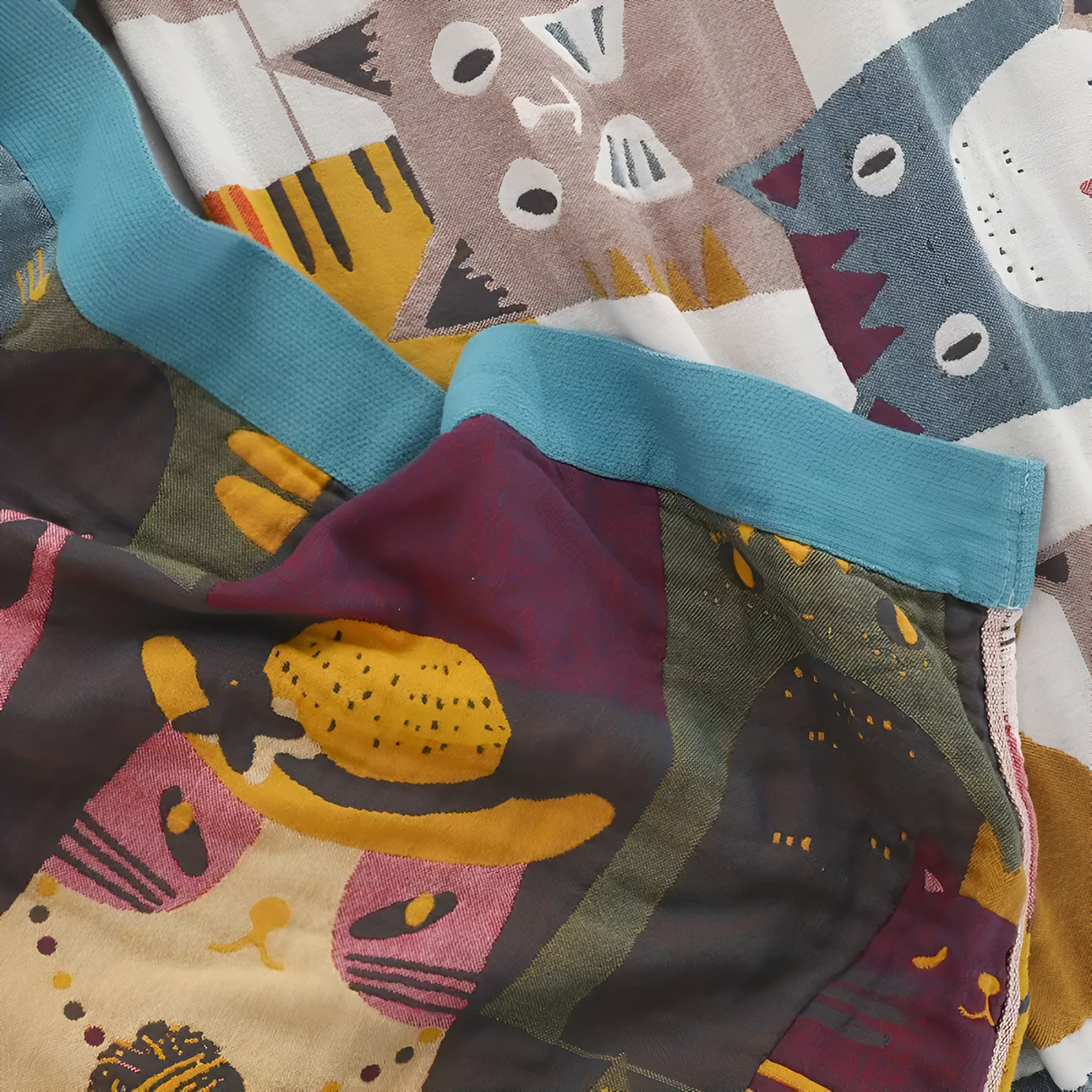 Fantastisk katt-tema vändbar filt Carvallo