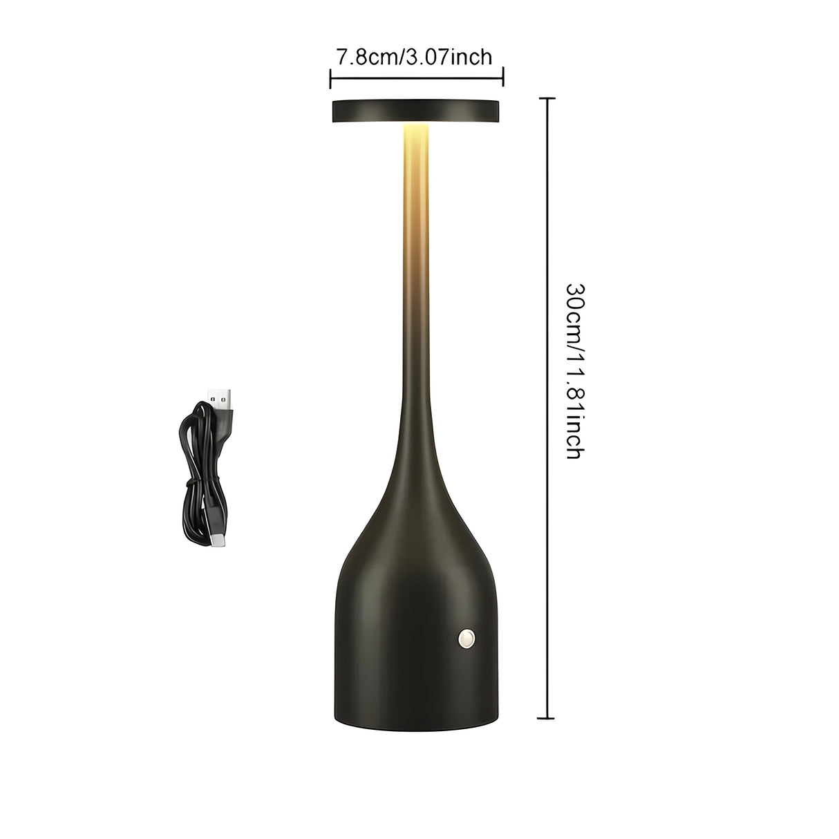 NoirLuxe Lampa – Uppladdningsbar Touch-styrd LED Skrivbordslampa Carvallo