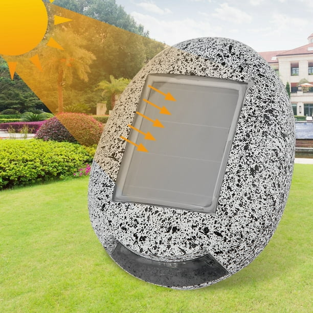 Solar LED Stenlampa för trädgård och stigar – Väderbeständig stigbelysning i naturstensdesign Carvallo