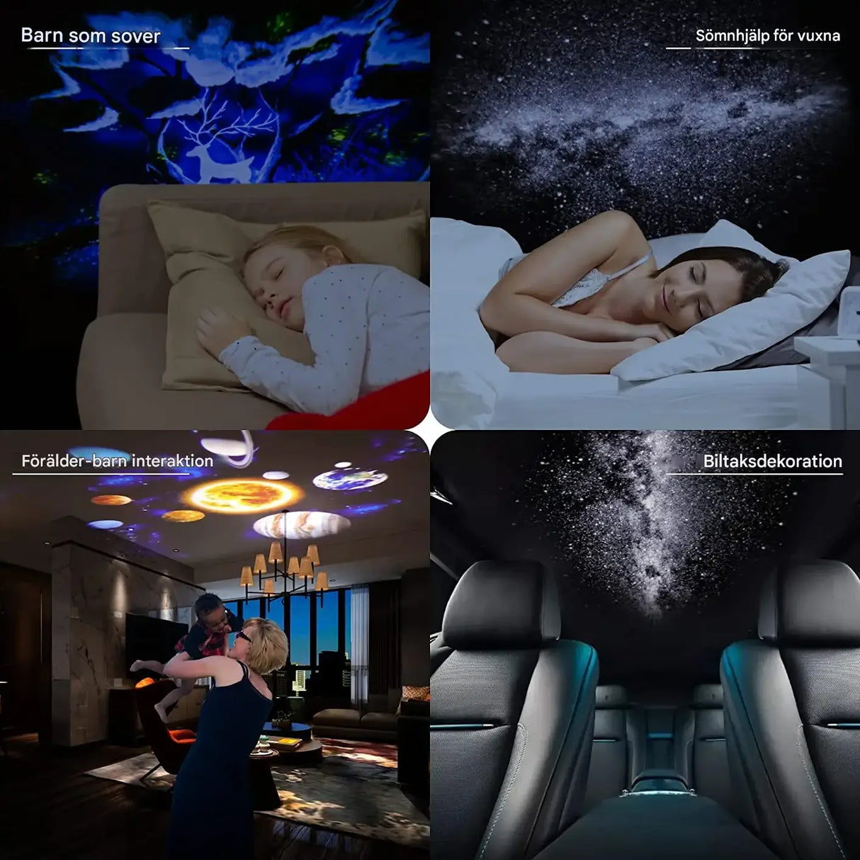 CosmaView – Stjärnhimmel Projektorlampa för Barnrum och Sovrum | Galaxy Projektor med 360° Rotation-Night Lights & Ambient Lighting-BB-Hemnix