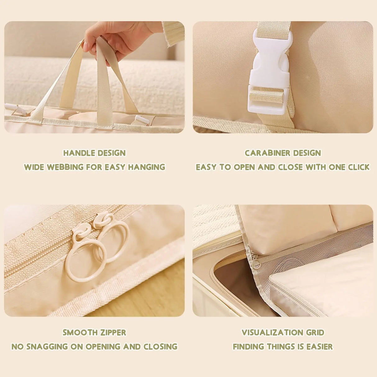 Carvallo Hängande Resväska | Kompakt & Fällbar | Med Flera Fack | Stylig Organisationshjälpare Carvallo