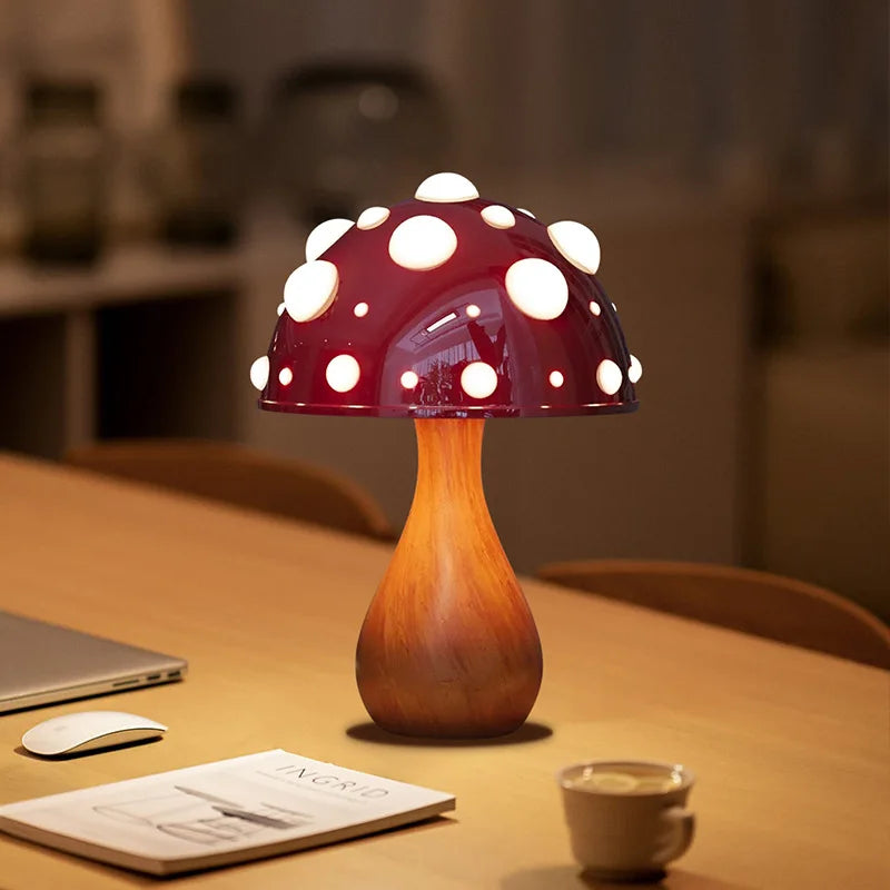 GlowMush - Retro LED Bordslampa i Svampdesign Carvallo