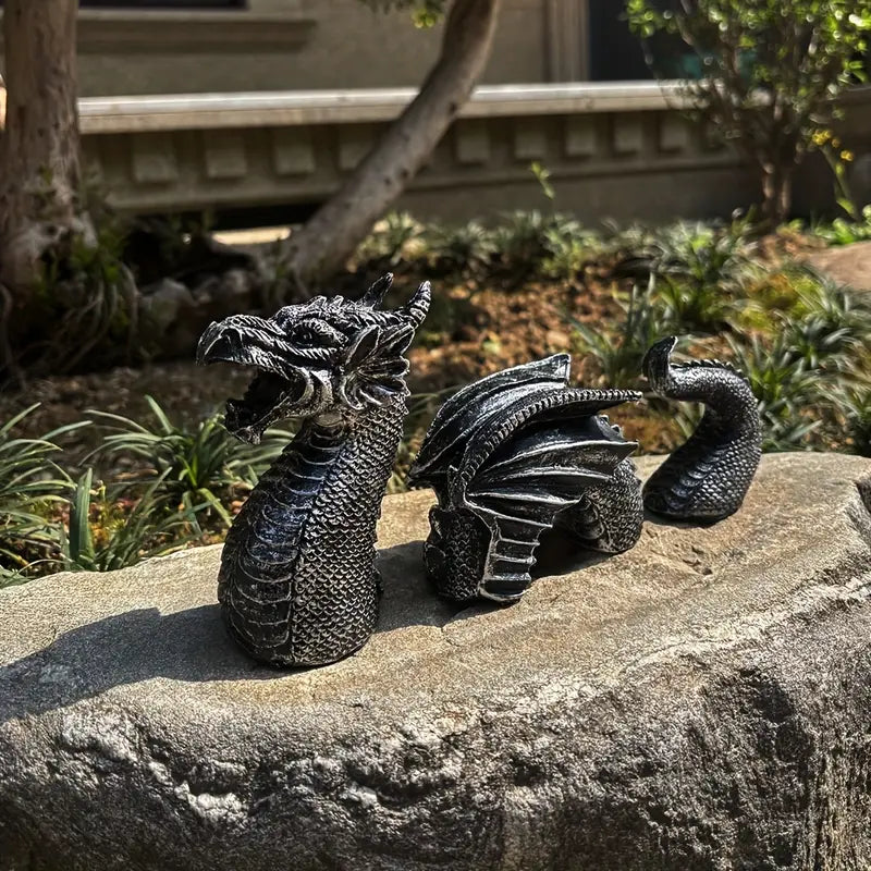 Mytisk drakebeskyddare — Förtrollande trädgårdsstaty för utomhusbruk MILA Sverige