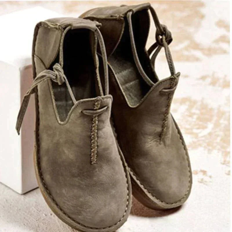 Kvinnors Läder Skor Tidlös Design och Komfort Hemnix