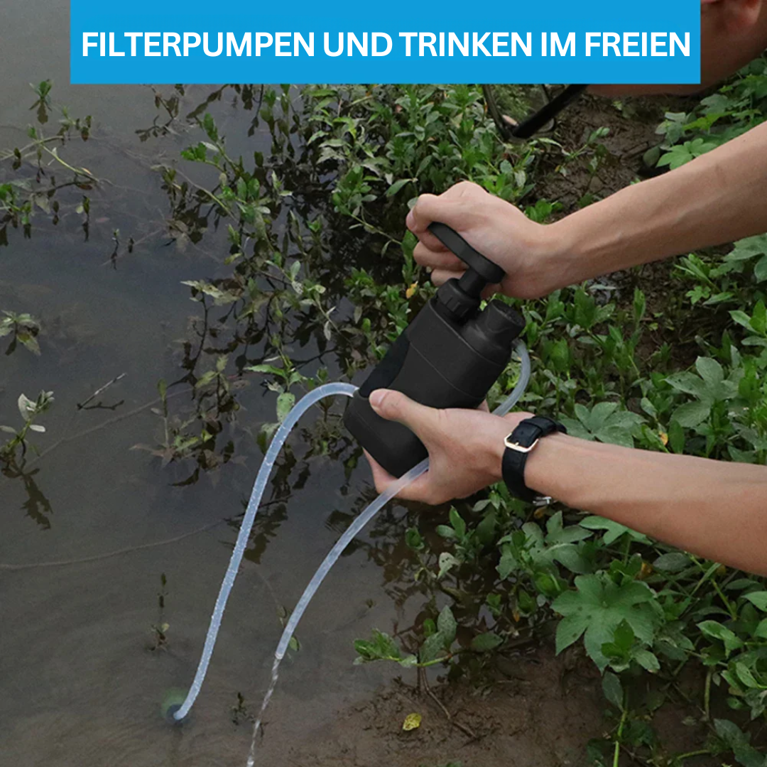 Carvallo Vattenfilter PureTrek Survival | 5000 L Filterkapacitet | 4-stegs filtreringssystem | Kompakt & Robust Carvallo