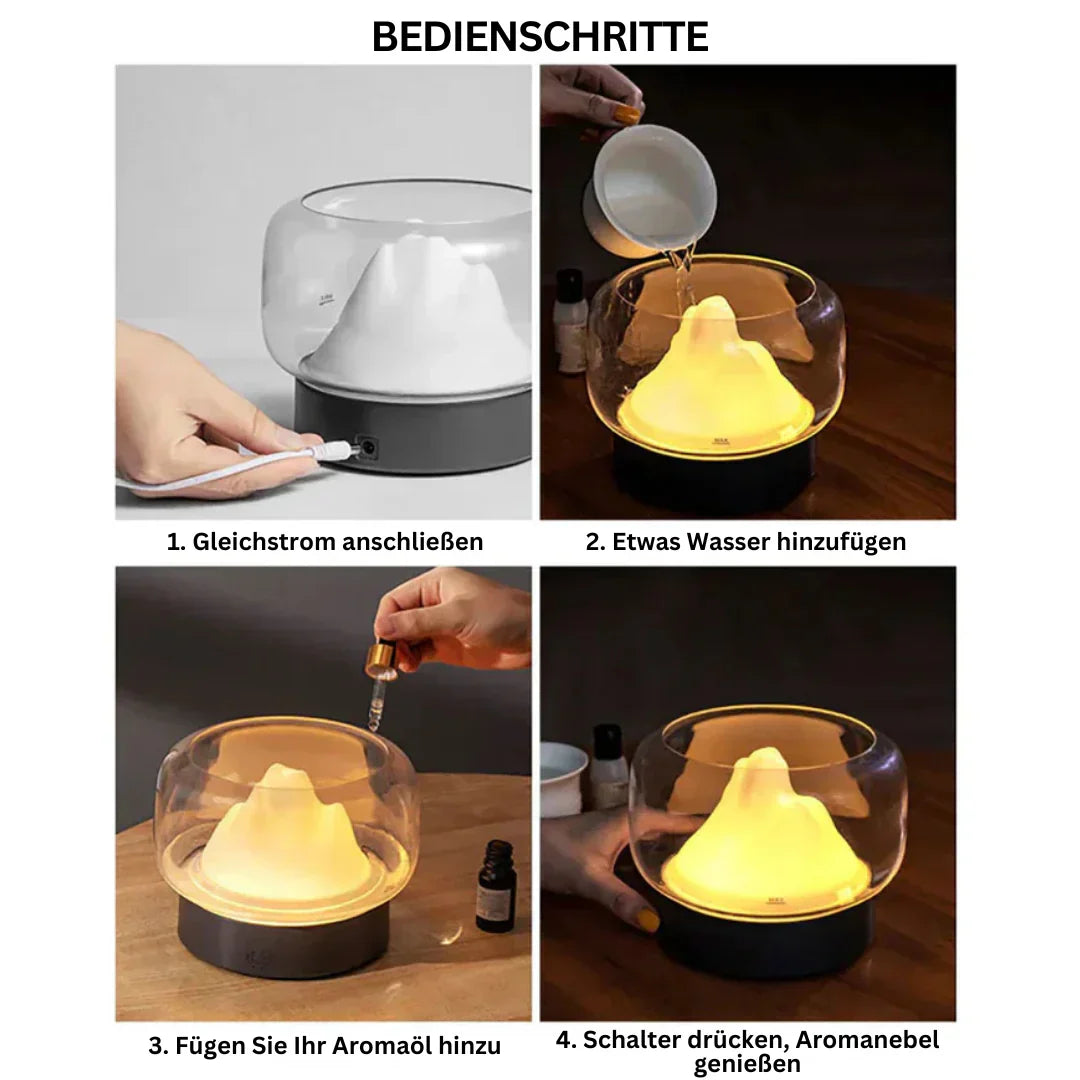 Aromaterapi-luftrenare – Elegant ultraschall-diffuser med LED & doftolje-funktion Carvallo