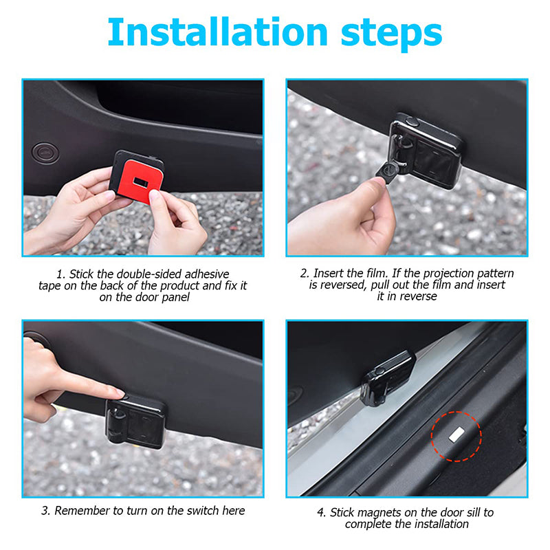 Biltillbehör LED Dörrlampa Projektor Carvallo