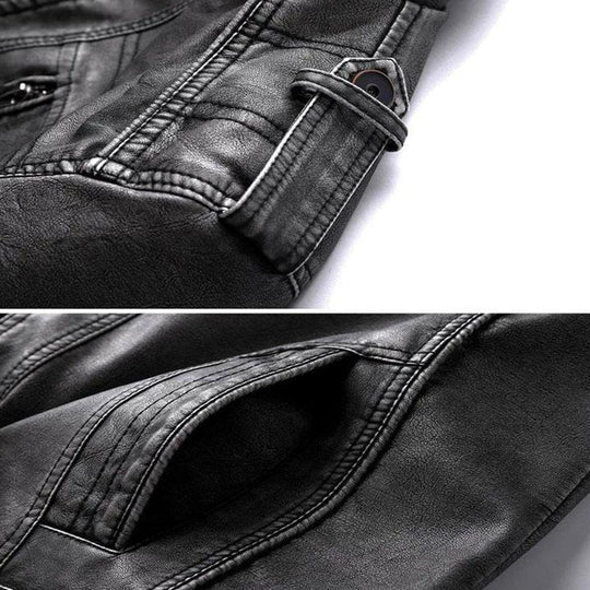 Mäns Läderjacka Tidlös Design Högkvalitativt Läder Hemnix