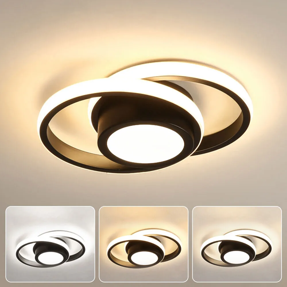 Dubbel Ring LED Taklampa | 10,6 tum Diameter | Sleek Minimalistisk Design | Modern Hem Accent | Brick by Brick Carvallo