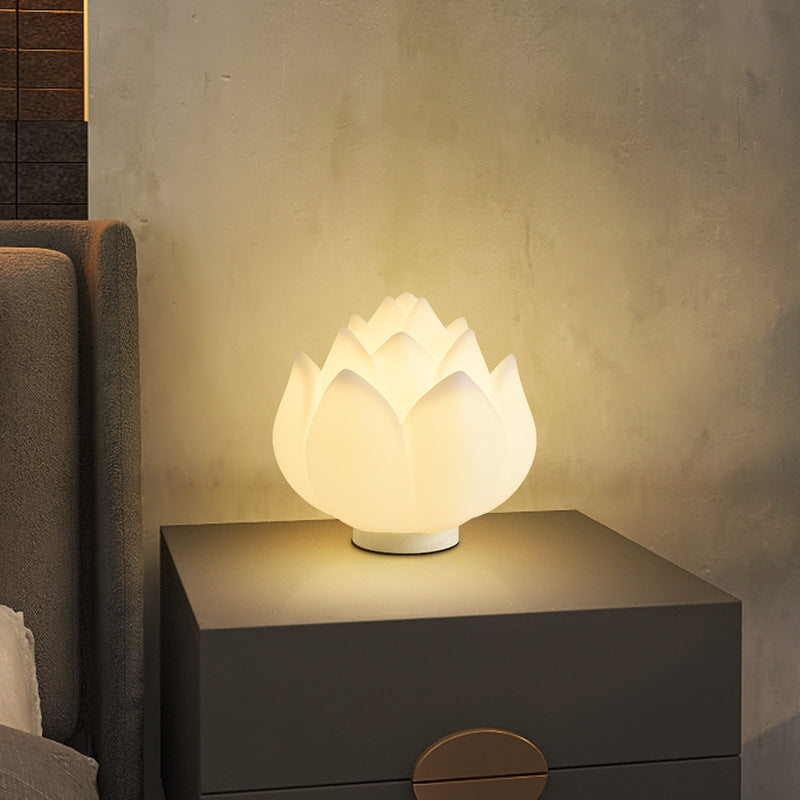 Creative Lotus Disk LED-bordslampa – Modern PE Base Design MILA Sverige