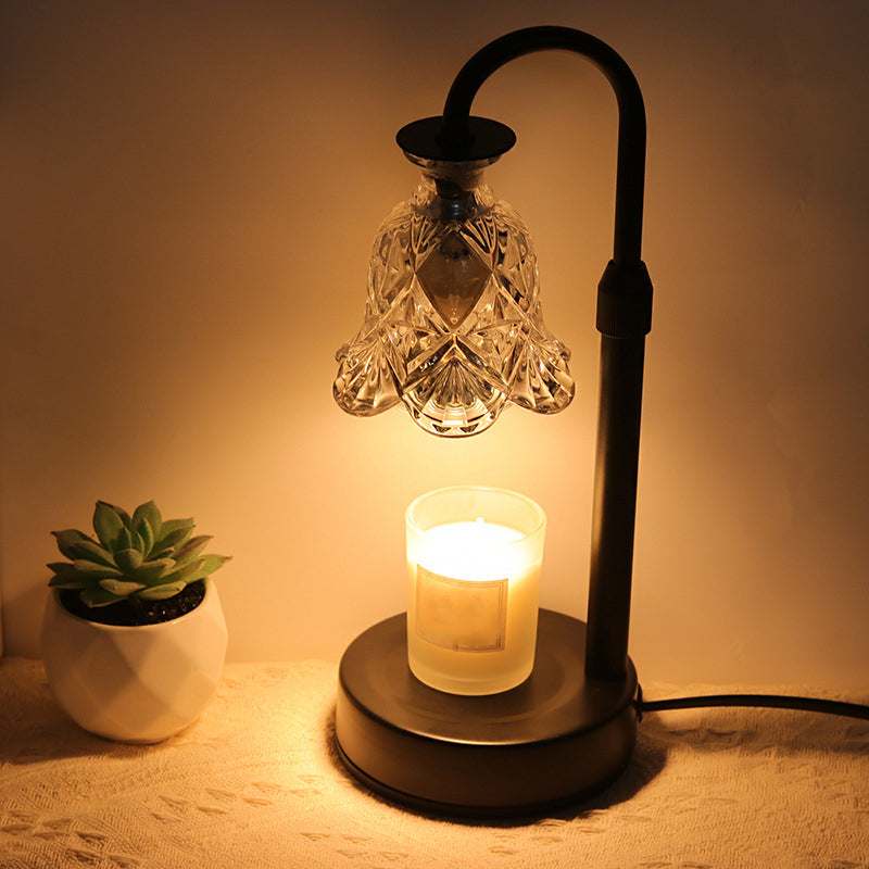 Elegant skandinavisk bordslampa - Elegant glas- och trädesign MILA Sverige