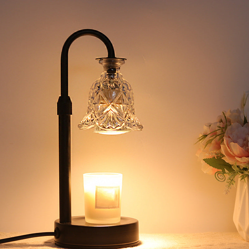 Elegant skandinavisk bordslampa - Elegant glas- och trädesign MILA Sverige