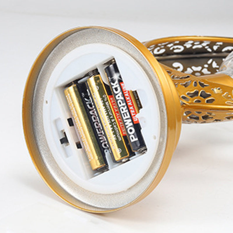 Moon & Star Orb LED-bordslampa – design av glas, järn och rotting MILA Sverige