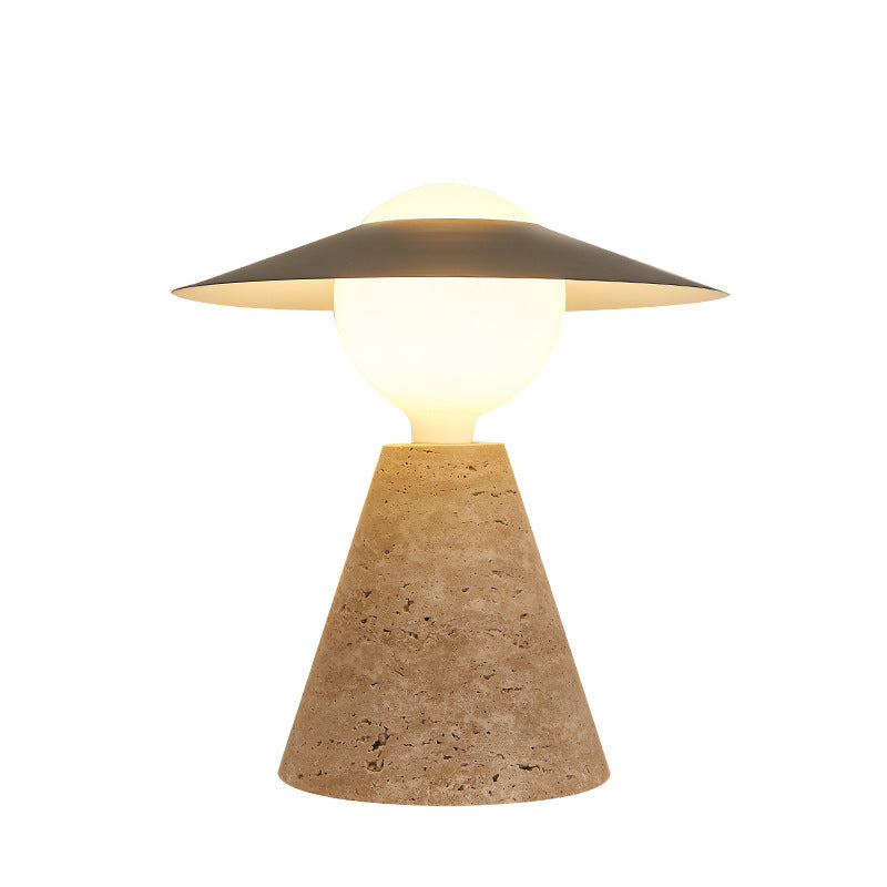 Modern nordisk bordslampa – elegant svart sten- och metalldesign MILA Sverige