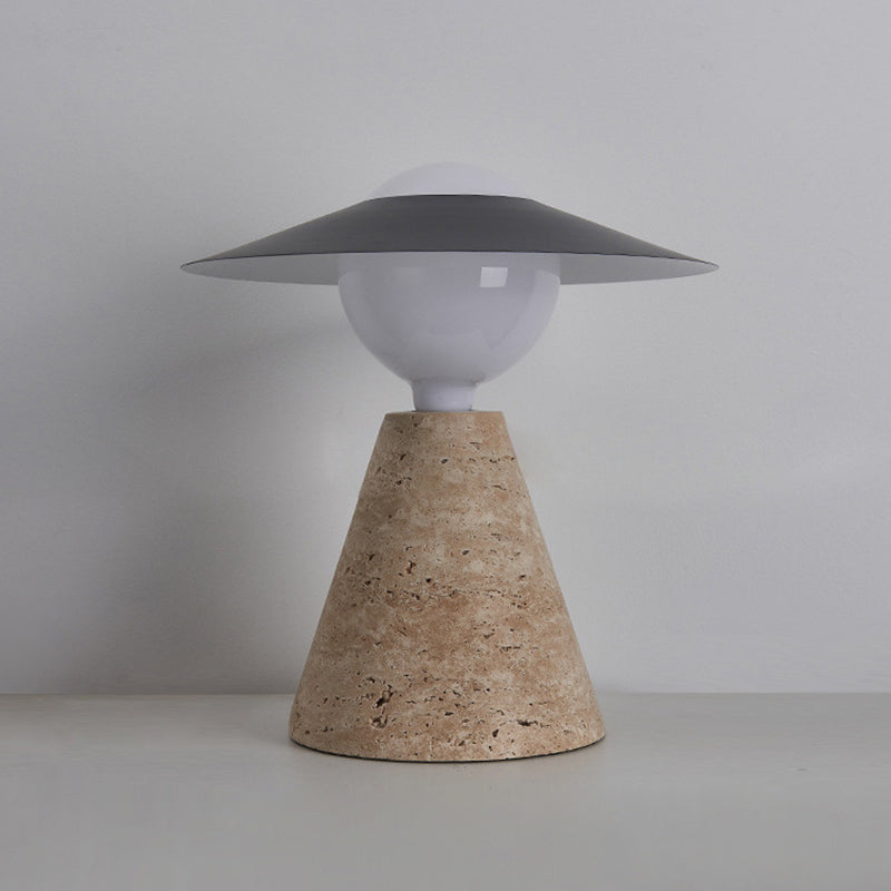 Modern nordisk bordslampa – elegant svart sten- och metalldesign MILA Sverige