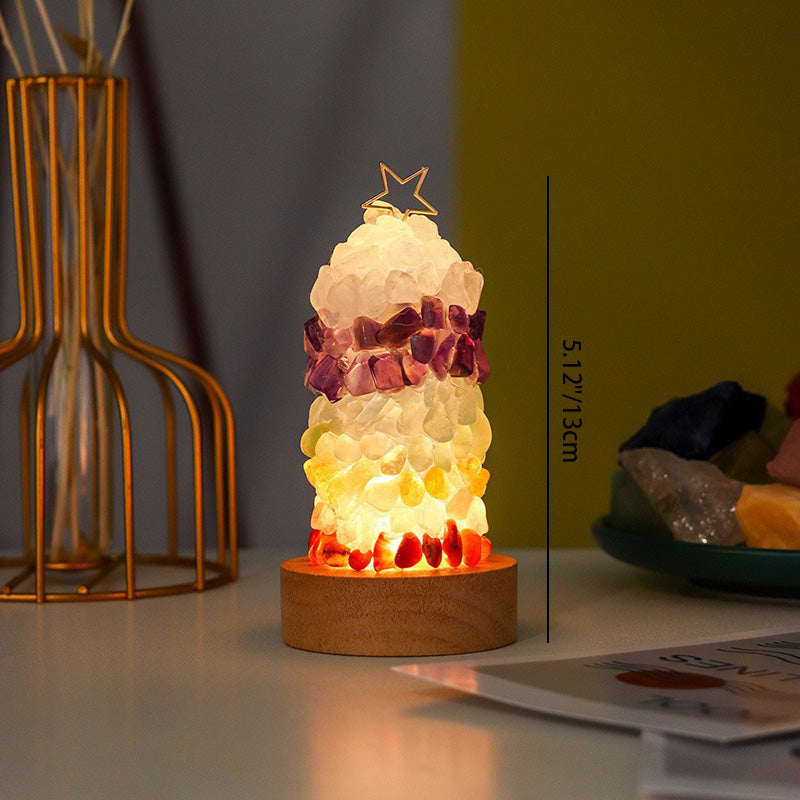 Art Deco Crystal LED-bordslampa – metallfot med flerfärgade ädelstenar MILA Sverige