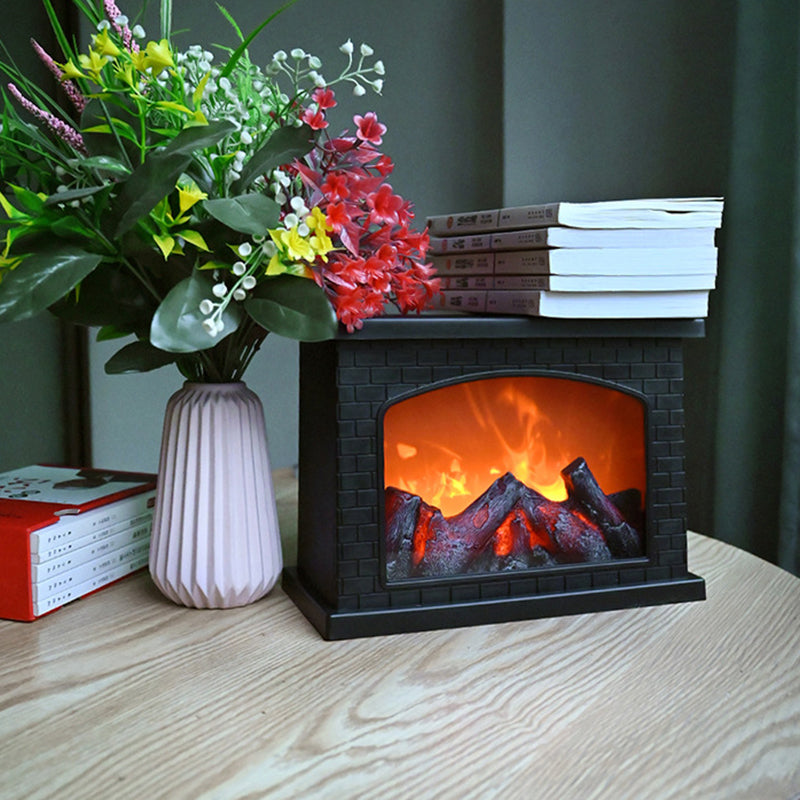 Modern retro LED eldstadslampa – batteridriven simulerad låga MILA Sverige