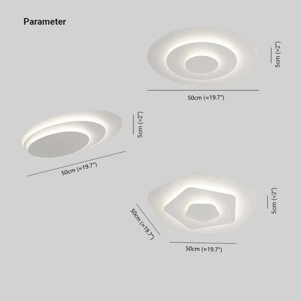 Modern vit akryl taklampa Carvallo