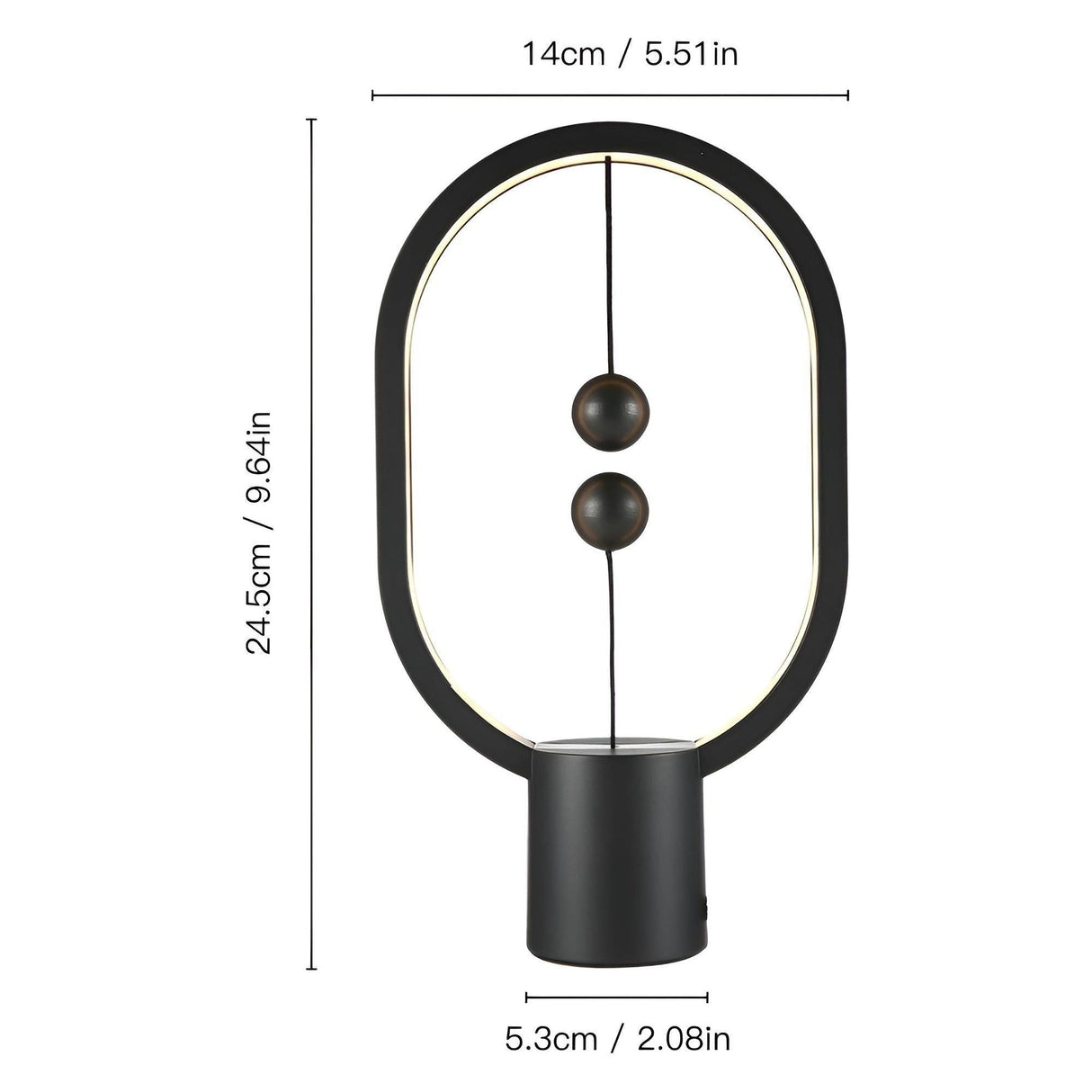 BalanceGlow Lampa - Dekorativ LED Mini Balance Nattlampa Carvallo