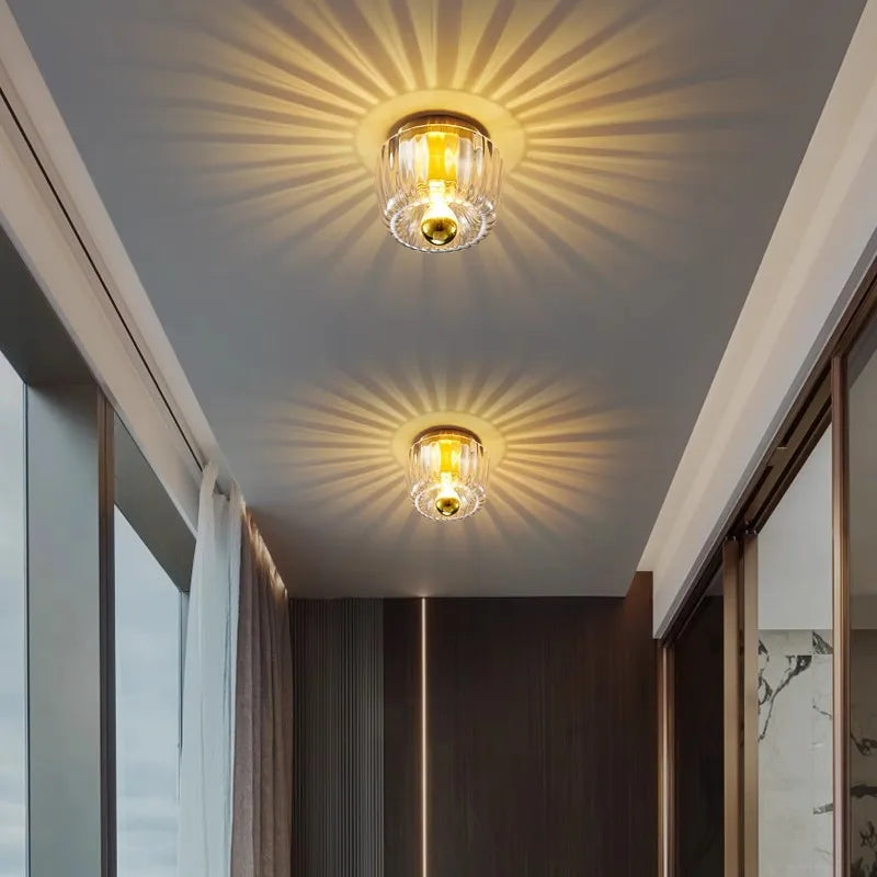 RoyaleGlow Bauhaus Glas Vägglampa - Dekorativ Vägglampa med Fantastiska Effekter för Hallar & Vardagsrum Carvallo