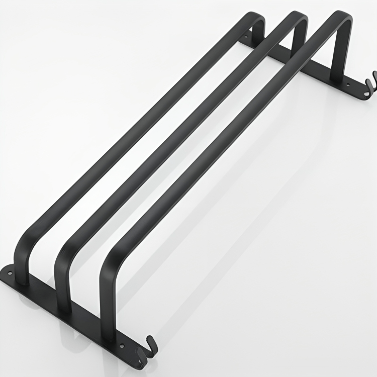Carvallo-handtklædekrog AeroLine FlexRack | Pladsbesparende design med 3 stænger | Aluminium | Modern & Robust Carvallo