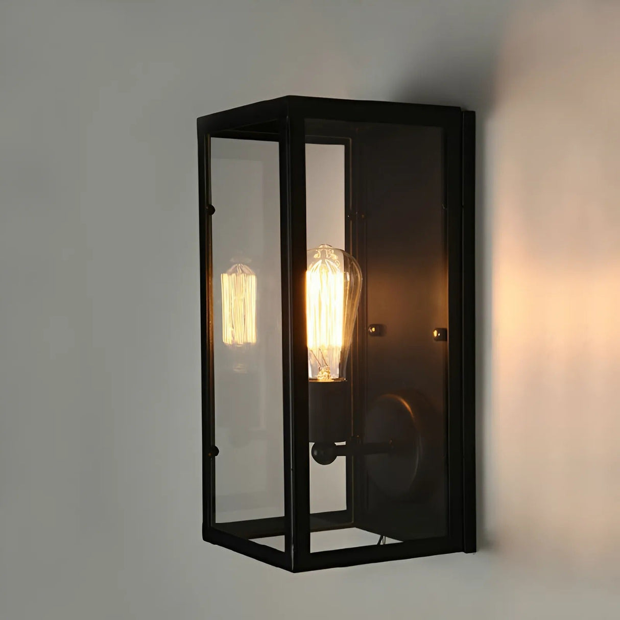 Vintage Loft Vägglampa i Metall och Järn Stil Carvallo