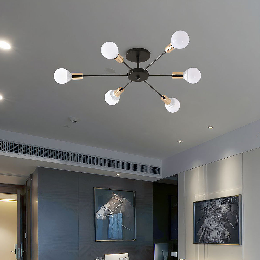 Svart Enkel Järn Multi-Huvud Krona Carvallo