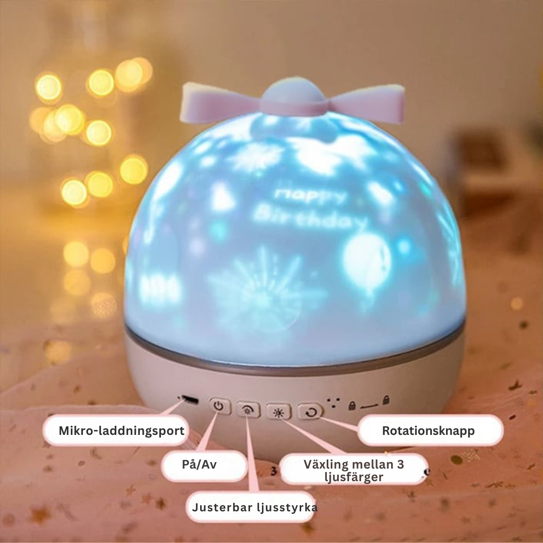 LunaBeam – Lugnande LED-projektor med natthimmel | 1+1 Gratis Carvallo