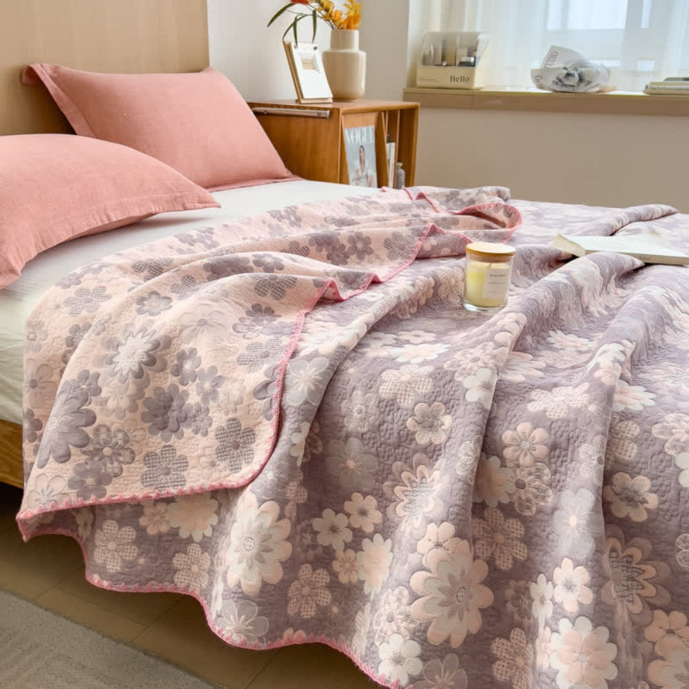Reverie Floral Cotton Gauze Blanket Carvallo
