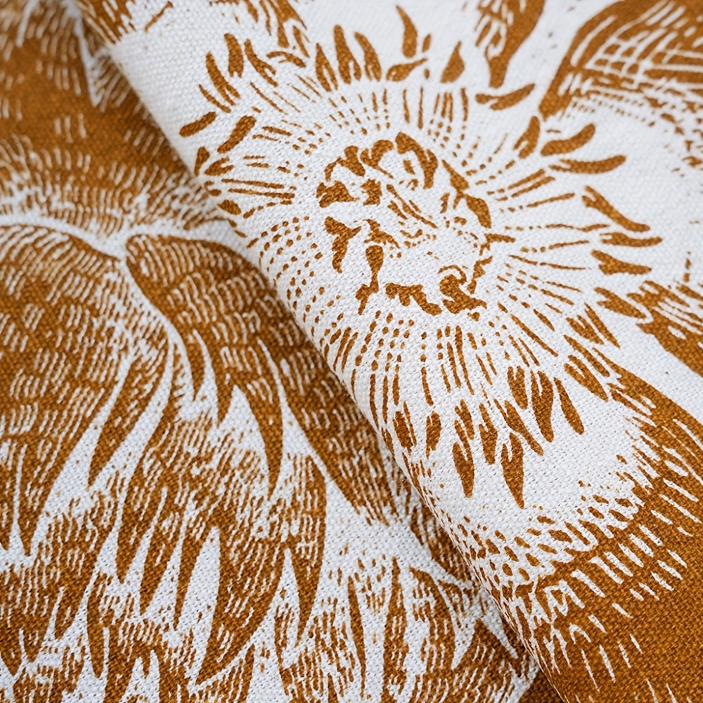 Pä Peacock Flower Boho Blommig Duk med Fringed Carvallo