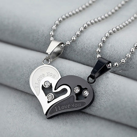 Min kärlek par halsband-Jewelry-Hemnix-Svart-Hemnix