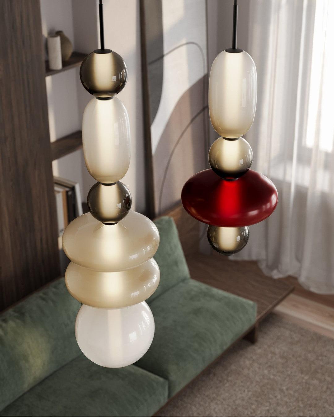 LumiSphere Light - Modern Färgat Glas LED Pendellampa Carvallo