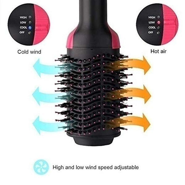 Carvallo Hårföningborste 3-i-1 | Torkning, Uträtning & Stylingen | Anti-Frizz & Volym | 1000W Ionteknologi Carvallo