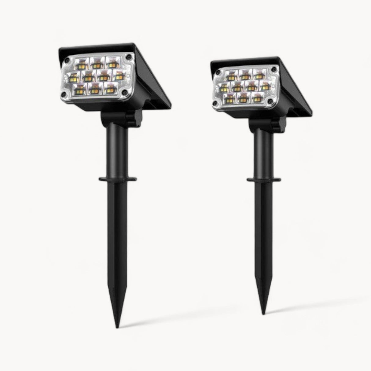 Trådlös LED solcells trädgårdsspotlight Deluxe för enkel belysning Carvallo