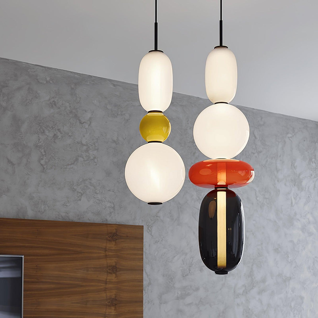 LumiSphere Light - Modern Färgat Glas LED Pendellampa Carvallo