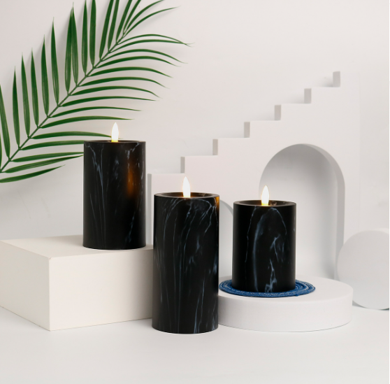 LED Flameless Marmor Ljus 3-Piece Set Carvallo