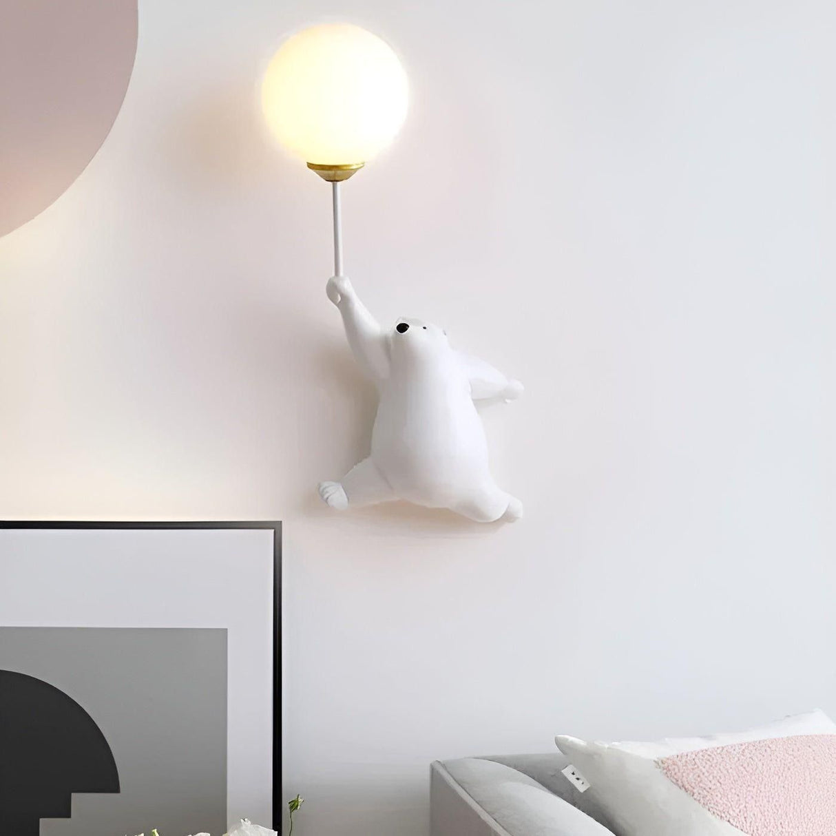 NordicBear Light - Nordic Teddy Bear Cartoon LED Vägglampa Carvallo