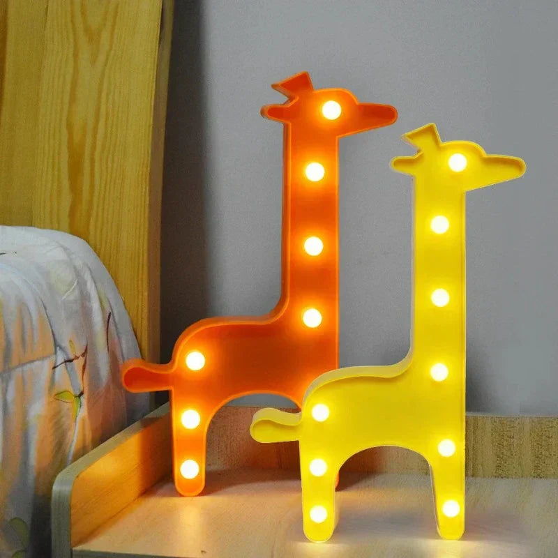 LumiZoo - LED Giraff Nattlampa för Barn, Dimbar Skrivbordslampa & Sängrumsdekoration Carvallo