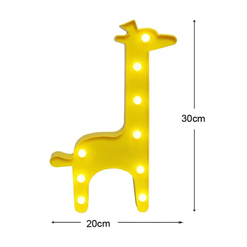 LumiZoo - LED Giraff Nattlampa för Barn, Dimbar Skrivbordslampa & Sängrumsdekoration Carvallo