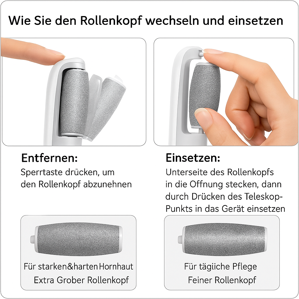 Elektrisk hornhinna borttagare för fötterna Carvallo