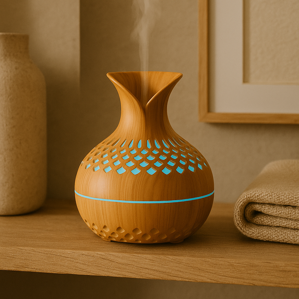 Keramisk doftspridare | Skulptural blomdesign | Flamlös & vattensfri | Passiv doft för små utrymmen Carvallo