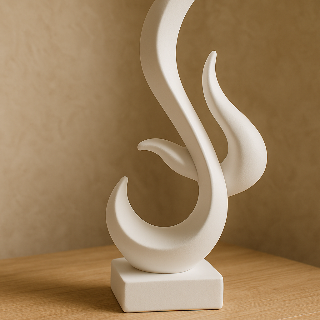 Eternal Ornament Sculpture | Abstract Resin Art | 15.3" Modern Dekor Carvallo