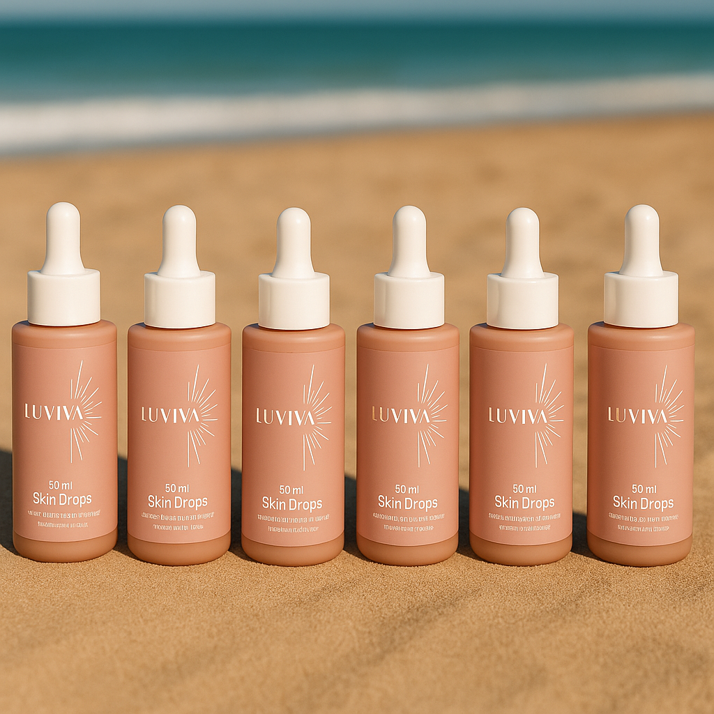 TanVera – Brun Utan Sol Droppar för Inre Lyster | Naturlig Solkysst Hud Utan UV-Self Tanner-Luviva Shop-KÖP 3 + FÅ 3 GRATIS = 113kr/st-Hemnix