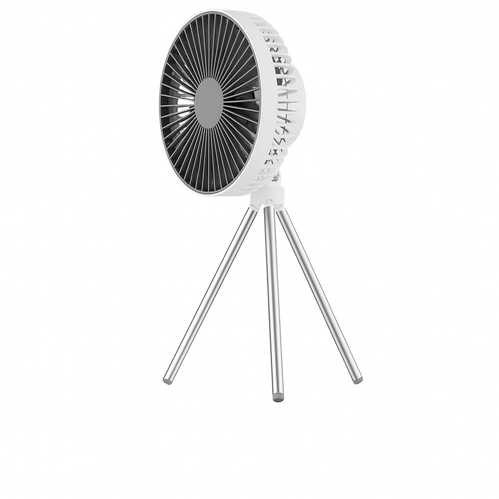 Royallure Bärbar Campingfläkt 10000mAh Uppladdningsbar med LED-lampa & Power Bank Carvallo