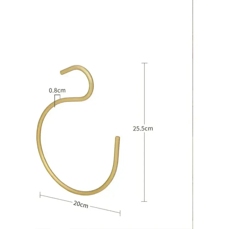 Formessé S-Form Klädhängare Set (5 stycken) | Platsbesparande & Fållfri | Mattguld eller Silver | 20 × 25 cm Carvallo