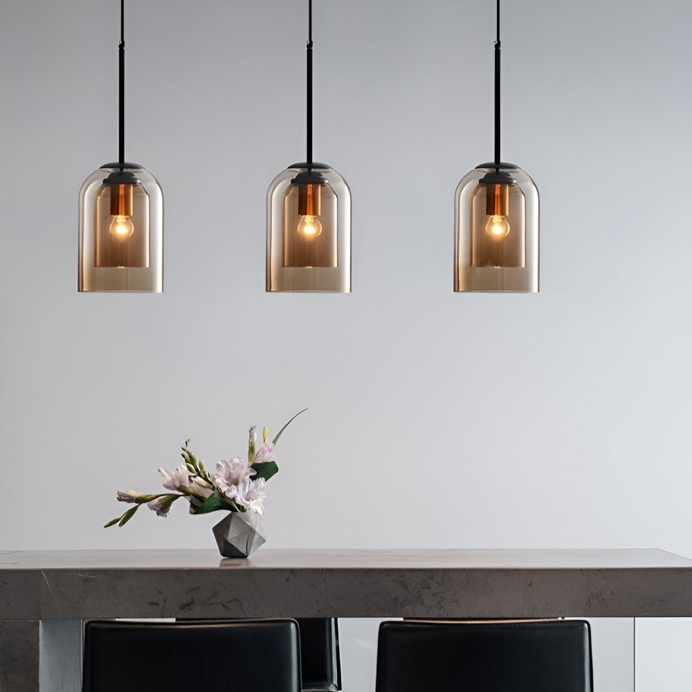 Dubbelglas Pendellampa – Modern Hänglampa för Samtida Inredning Hemnix