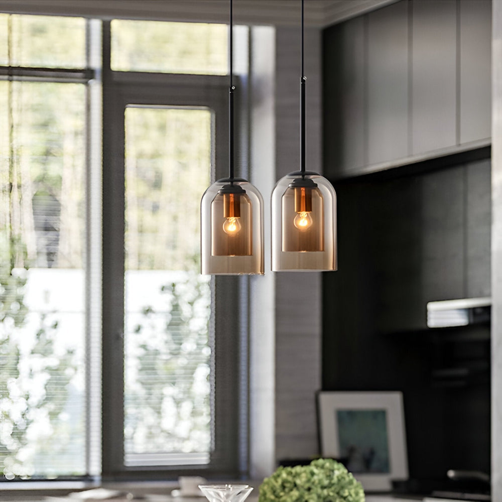 Dubbelglas Pendellampa – Modern Hänglampa för Samtida Inredning Hemnix