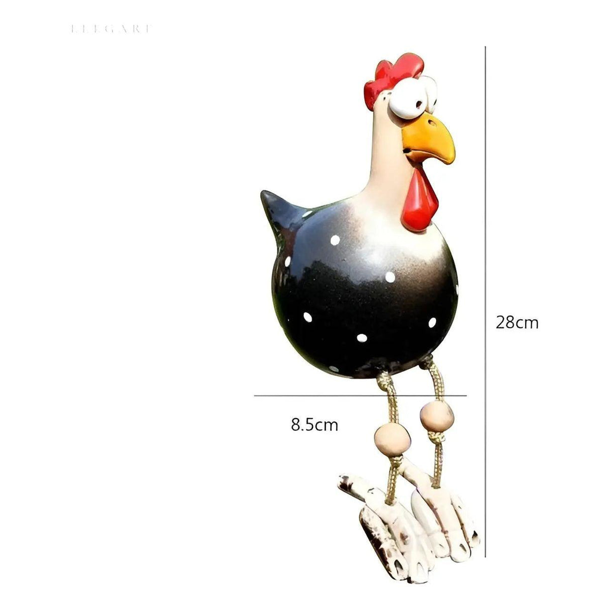 ChickChirp Skulpturer - Keramiska Hönsfigurer Trädgårdsdekoration Carvallo