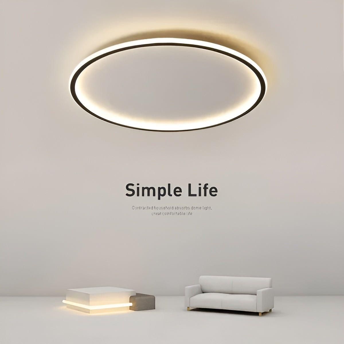 CircleBright Light - Minimalistisk Rund Taklampa för Ditt Hem Carvallo